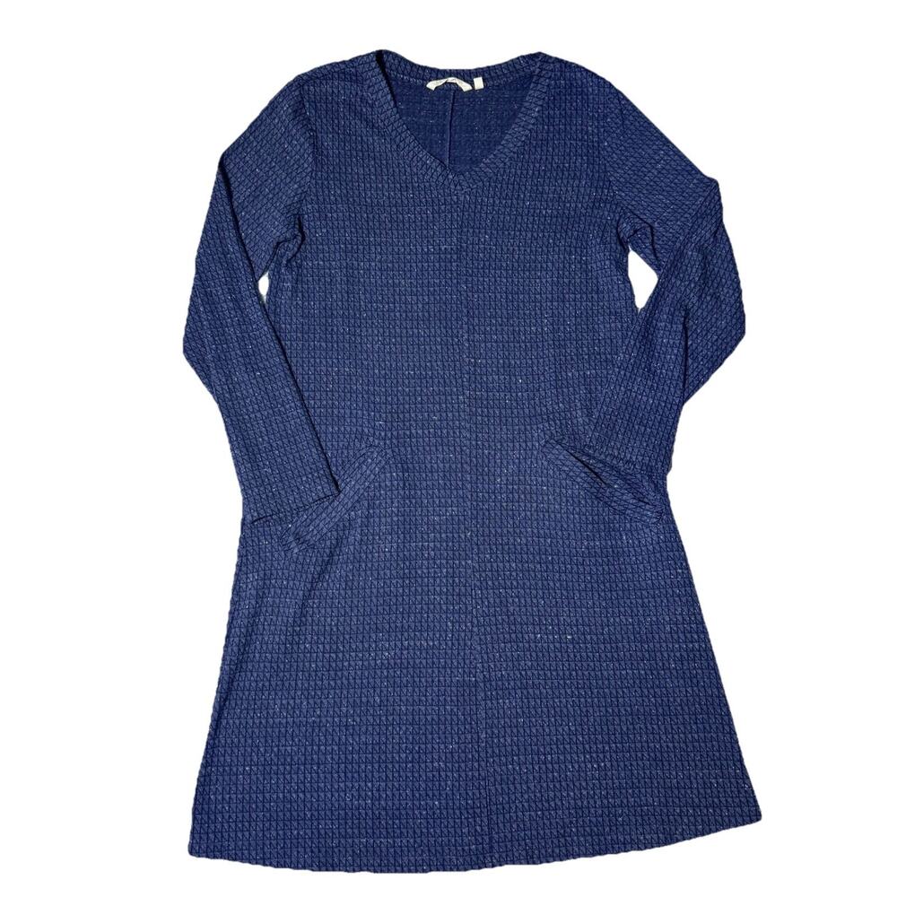 Soft Surroundings Blue Pattern V-Neck Stretch Com… - image 4